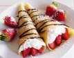 Crepes with Strawberrys and Creme are a classic french food.
